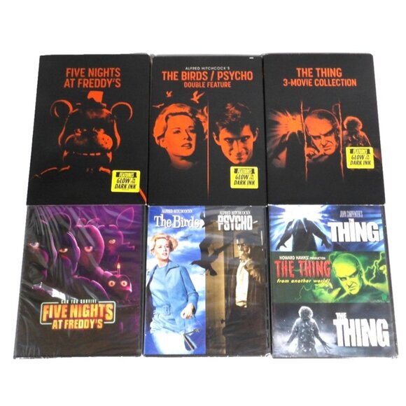 Set of three DVD horror movie classics NEW with Glow IN The Dark Cover Sleeve